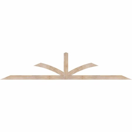 Ekena Millwork Richland Smooth Timber Gable Bracket, Douglas Fir, 108"W x 22"H x 1 1/2"D x 3 1/2"F, 5/12 Pitch GBW108X22X0204RIC00SDF